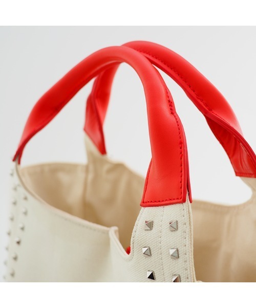 DIAVEL（ディアベル）の「マイクロスタッズトートバッグ【Sサイズ】（トートバッグ・レディース・ホワイト×レッド/ホワイト×ブラック・SMALL）」の15枚目の写真