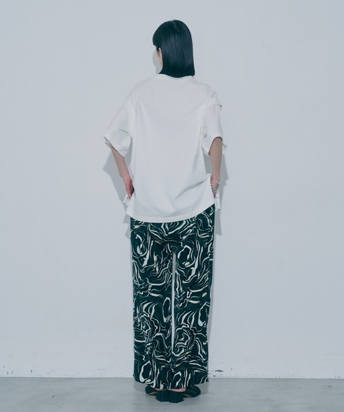 VACANCY（ヴァカンシー）の「マルチ2wayハーフスリーブTシャツ（Tシャツ/カットソー・レディース・ホワイト/チャコールグレー/オレンジ/ブルー・FREE）」の18枚目の写真