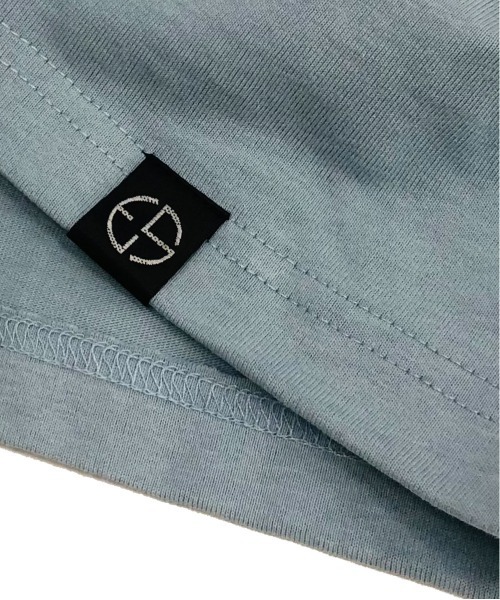 En serio TOKYO(エンソリオトーキョー)の「同色刺繍 アーチロゴ ルーズシルエット Tシャツ(Tシャツ/カットソー・メンズ・ブラック/オフホワイト/サックスブルー/ラベンダー/オートミール/グレイッシュベージュ・L/M)」の12枚目の写真