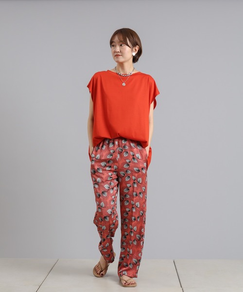 DouDou（ドゥドゥ）の「【WEB限定】フレンチビッグT（Tシャツ/カットソー・レディース・チャコールグレー/オフホワイト/オレンジ・FREE）」の17枚目の写真
