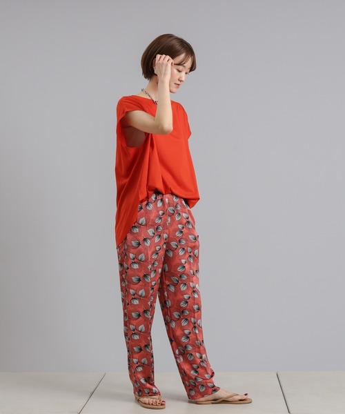 DouDou（ドゥドゥ）の「【WEB限定】フレンチビッグT（Tシャツ/カットソー・レディース・チャコールグレー/オフホワイト/オレンジ・FREE）」の18枚目の写真