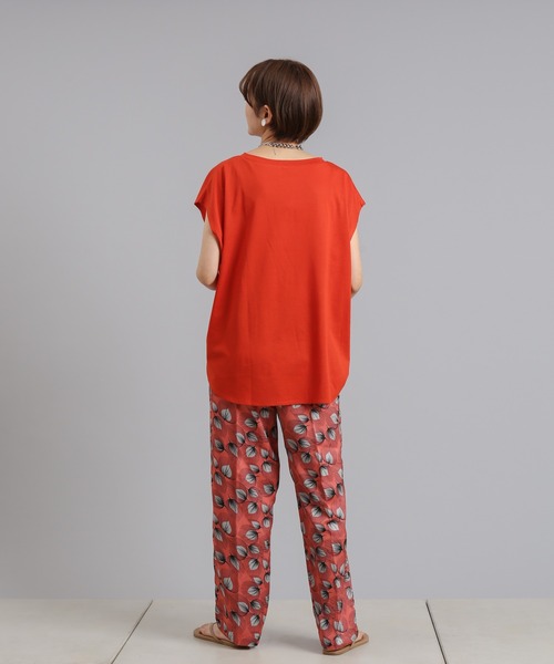DouDou（ドゥドゥ）の「【WEB限定】フレンチビッグT（Tシャツ/カットソー・レディース・チャコールグレー/オフホワイト/オレンジ・FREE）」の19枚目の写真