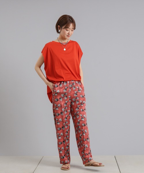 DouDou（ドゥドゥ）の「【WEB限定】フレンチビッグT（Tシャツ/カットソー・レディース・チャコールグレー/オフホワイト/オレンジ・FREE）」の20枚目の写真