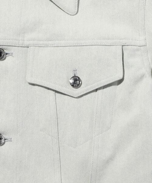SECOND/LAYER（セカンドレイヤー）の「＜SECOND LAYER＞ MACCHA TRUCKER JKT/トラッカージャケット（デニムジャケット・メンズ・ライトグレー・48/46）」の6枚目の写真