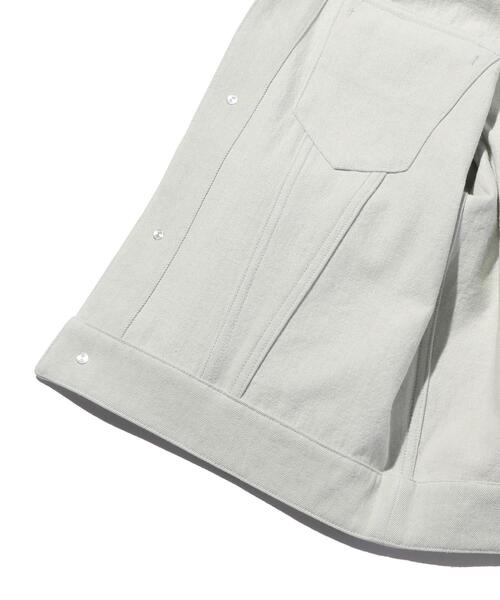 SECOND/LAYER（セカンドレイヤー）の「＜SECOND LAYER＞ MACCHA TRUCKER JKT/トラッカージャケット（デニムジャケット・メンズ・ライトグレー・48/46）」の7枚目の写真