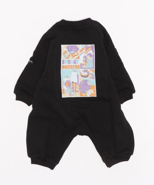 MAKE YOUR DAY(メイクユアデイ)の「ファミリー裏起毛カバーオール■70.80cm(ロンパース・キッズ・ブラック/アイボリー・70/80)」の7枚目の写真