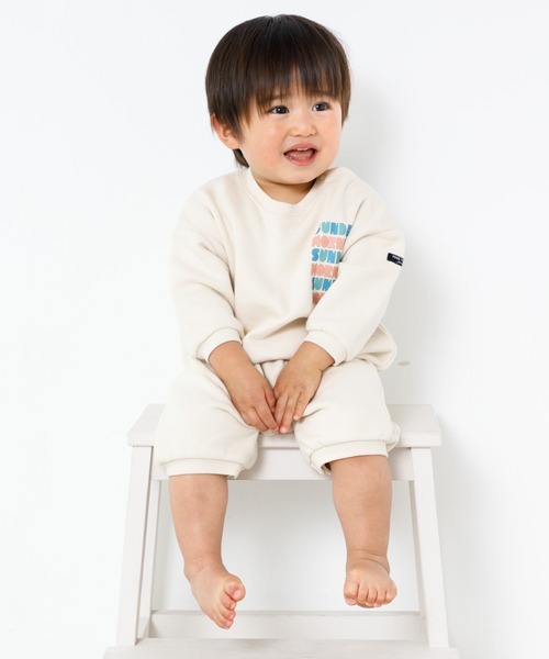 MAKE YOUR DAY(メイクユアデイ)の「ファミリー裏起毛カバーオール■70.80cm(ロンパース・キッズ・ブラック/アイボリー・70/80)」の5枚目の写真