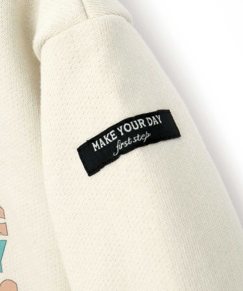 MAKE YOUR DAY(メイクユアデイ)の「ファミリー裏起毛カバーオール■70.80cm(ロンパース・キッズ・ブラック/アイボリー・70/80)」の9枚目の写真