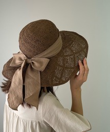 LE MORE | リボンストローハット(ハット)