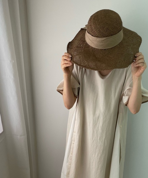 LE MORE（リモア）の「リボンストローハット（ハット・レディース・ベージュ/ブラウン・FREE）」の13枚目の写真