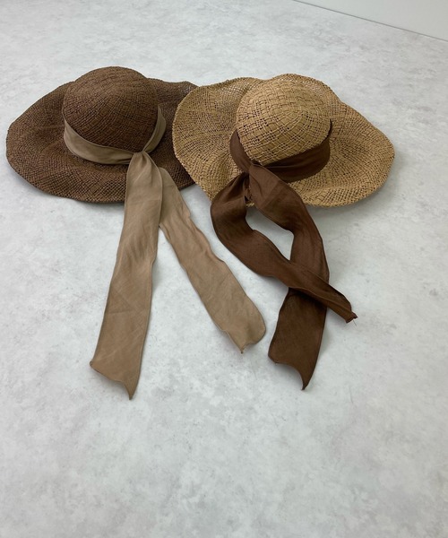 LE MORE（リモア）の「リボンストローハット（ハット・レディース・ベージュ/ブラウン・FREE）」の8枚目の写真