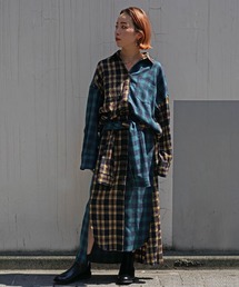 AULA AILA | AULA AILA(アウラ アイラ)別注3WAYチェックシャツドレス(シャツワンピース)