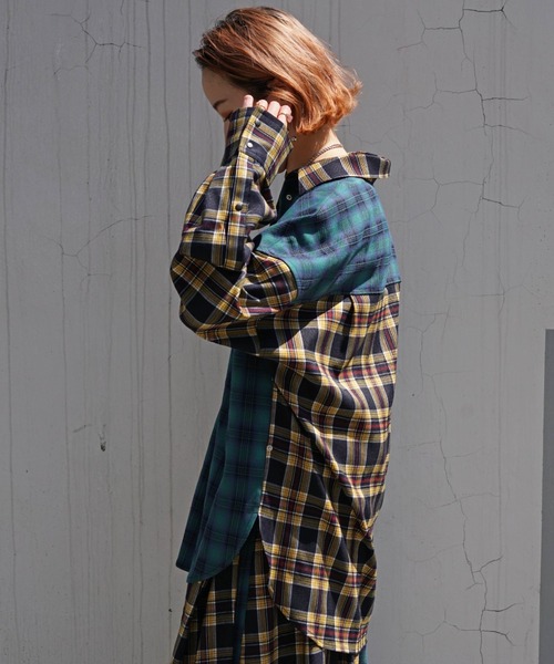 AULA AILA（アウラアイラ）の「AULA AILA（アウラ アイラ）別注3WAYチェックシャツドレス（シャツワンピース・レディース・チェック・FREE）」の3枚目の写真