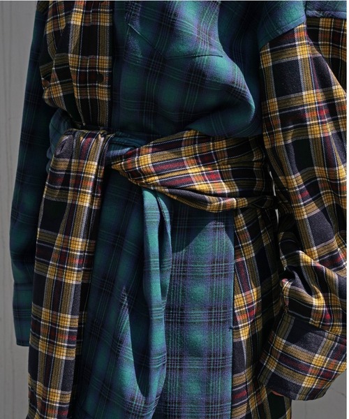 AULA AILA（アウラアイラ）の「AULA AILA（アウラ アイラ）別注3WAYチェックシャツドレス（シャツワンピース・レディース・チェック・FREE）」の11枚目の写真