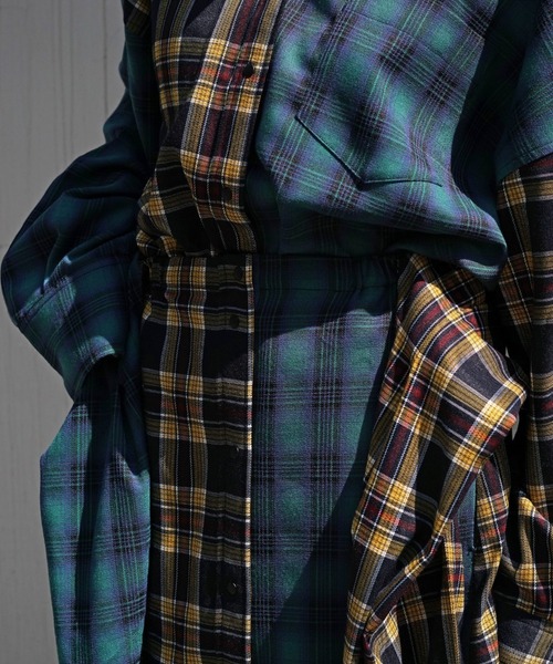 AULA AILA（アウラアイラ）の「AULA AILA（アウラ アイラ）別注3WAYチェックシャツドレス（シャツワンピース・レディース・チェック・FREE）」の12枚目の写真