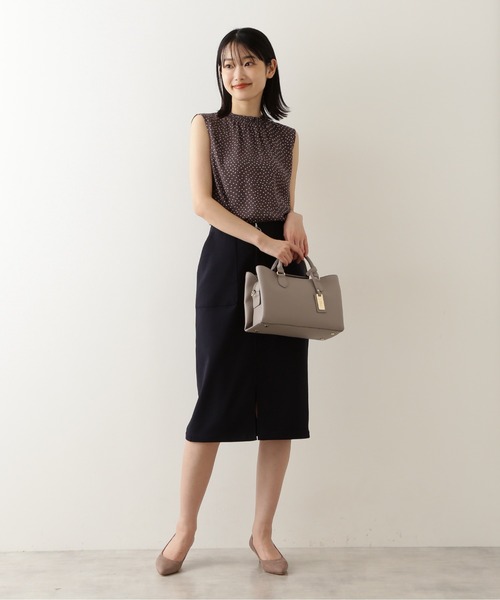 NATURAL BEAUTY BASIC（ナチュラルビューティーベーシック）の「サイドアップショルダー（ショルダーバッグ・レディース・ベージュ/グレー/マスタード・ﾌﾘ-）」の9枚目の写真