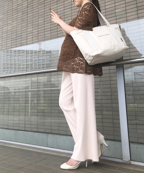 SweetMommy（スウィートマミー）の「【ZOZO限定カラー】【マタニティ】 フリーカットリブ ワイドパンツ　選べる2タイプ（マタニティウェア/グッズ・レディース・グリーン/アイボリー/モカ/グレイッシュベージュ/チャコール/ブラック/ピンク/グリーン系/ブラック系/チャコールグレー/ベージュ/グレー/アイボリー系・M/L）」の15枚目の写真