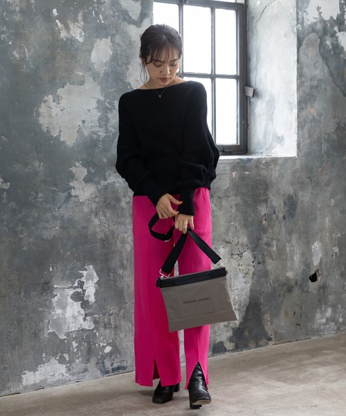 SweetMommy（スウィートマミー）の「【ZOZO限定カラー】【マタニティ】 フリーカットリブ ワイドパンツ　選べる2タイプ（マタニティウェア/グッズ・レディース・グリーン/アイボリー/モカ/グレイッシュベージュ/チャコール/ブラック/ピンク/グリーン系/ブラック系/チャコールグレー/ベージュ/グレー/アイボリー系・M/L）」の21枚目の写真