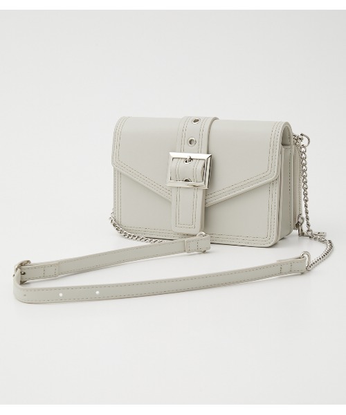 AZUL by moussy(アズールバイマウジー)の「BELT DESIGN WALLET BAG/ベルトデザインウォレットバッグ(ショルダーバッグ・レディース・ブラック/ライトカーキ/アイボリー・FREE)」の17枚目の写真