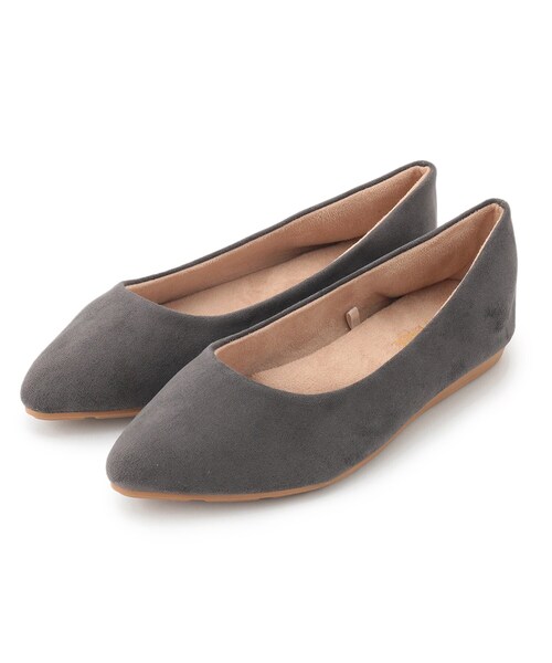 SHOO・LA・RUE（シューラルー）の「◆【人間工学】楽ちんフラットパンプス（その他シューズ・レディース・グリーン系その他5/イエロー系9/チャコール/ピンク系9/ベージュ系その他7/パープル系5/レンガ/ブラック/サンドベージュ/ブラウン系・25/40/45/30/35/50）」の2枚目の写真