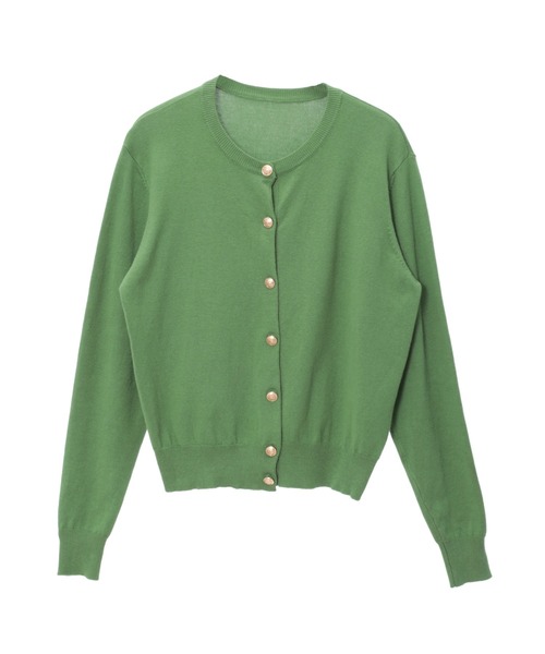 Edit Sheen（エディットシーン）の「ゴールドボタンカーディガン（カーディガン/ボレロ・レディース・ブラック/ネイビー/グリーン・MEDIUM）」の4枚目の写真