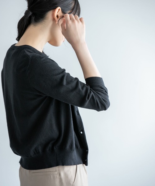 Edit Sheen（エディットシーン）の「ゴールドボタンカーディガン（カーディガン/ボレロ・レディース・ブラック/ネイビー/グリーン・MEDIUM）」の11枚目の写真