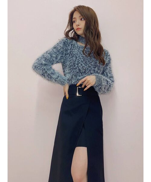 RESEXXY(リゼクシー)の「チョーカーシャギーニットトップス(ニット/セーター・レディース・ブラック/ベージュ/ホワイト/その他1・FREE)」の13枚目の写真