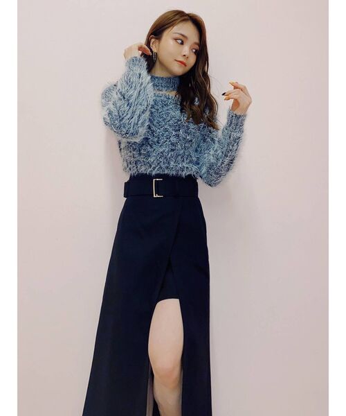 RESEXXY(リゼクシー)の「チョーカーシャギーニットトップス(ニット/セーター・レディース・ブラック/ベージュ/ホワイト/その他1・FREE)」の14枚目の写真