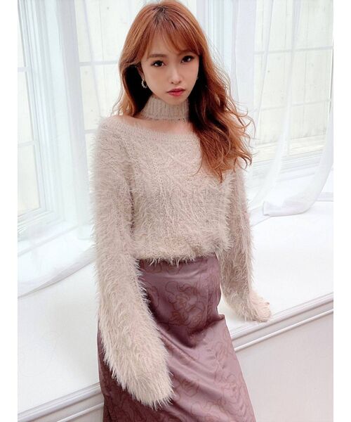 RESEXXY(リゼクシー)の「チョーカーシャギーニットトップス(ニット/セーター・レディース・ブラック/ベージュ/ホワイト/その他1・FREE)」の19枚目の写真