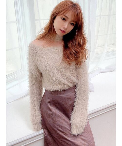 RESEXXY(リゼクシー)の「チョーカーシャギーニットトップス(ニット/セーター・レディース・ブラック/ベージュ/ホワイト/その他1・FREE)」の20枚目の写真