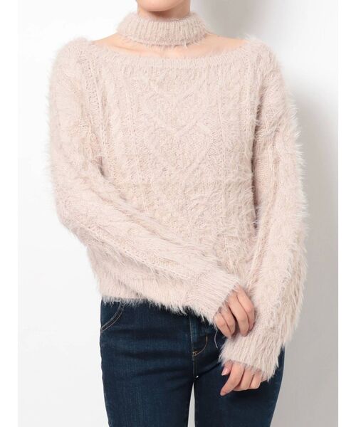 RESEXXY(リゼクシー)の「チョーカーシャギーニットトップス(ニット/セーター・レディース・ブラック/ベージュ/ホワイト/その他1・FREE)」の8枚目の写真