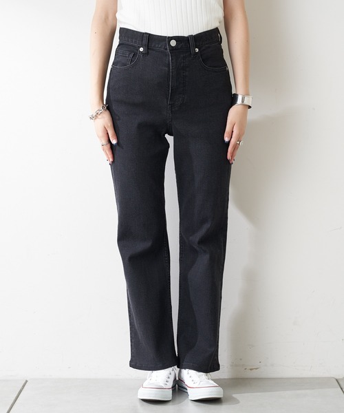 CIAOPANIC TYPY（チャオパニックティピー）の「【TYPYDENIM】スタイルアップフレアパンツ（デニムパンツ・レディース・ブラック/ネイビー/サックスブルー・SMALL/MEDIUM/LARGE/X-SMALL）」の11枚目の写真