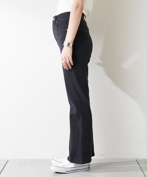 CIAOPANIC TYPY（チャオパニックティピー）の「【TYPYDENIM】スタイルアップフレアパンツ（デニムパンツ・レディース・ブラック/ネイビー/サックスブルー・SMALL/MEDIUM/LARGE/X-SMALL）」の17枚目の写真