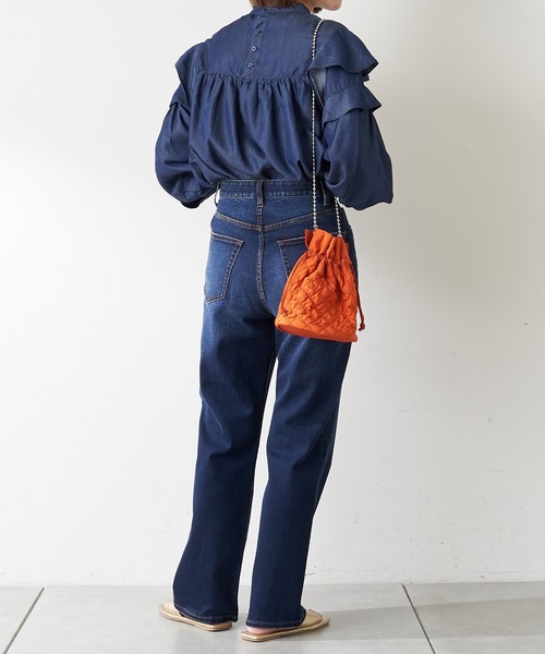 CIAOPANIC TYPY（チャオパニックティピー）の「【TYPYDENIM】スタイルアップフレアパンツ（デニムパンツ・レディース・ブラック/ネイビー/サックスブルー・SMALL/MEDIUM/LARGE/X-SMALL）」の19枚目の写真