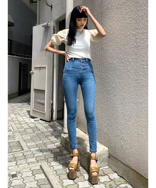 EMODA(エモダ)の「【ELDER】FIXハイウエストデニム(デニムパンツ・レディース・ブラック/インディゴブルー/ブルー/ネイビー・SMALL/MEDIUM/X-SMALL)」の14枚目の写真