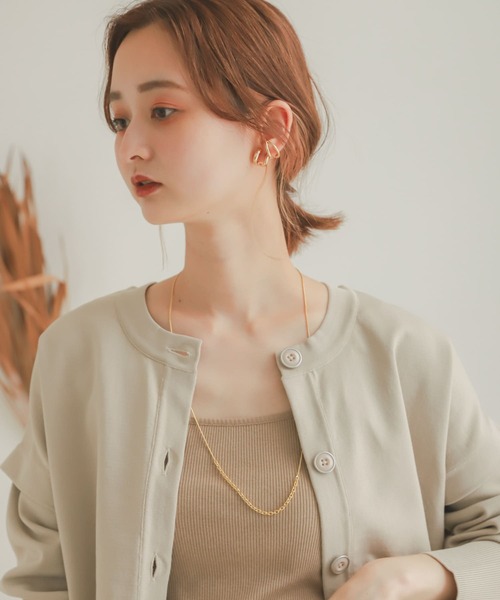 SENSE OF PLACE by URBAN RESEARCH（センスオブプレイスバイアーバンリサーチ）の「スウェットライクMALTI WAYカーディガン（カーディガン/ボレロ・レディース・キャメル/ライトベージュ/ブラック・ONE）」の12枚目の写真