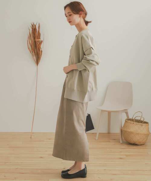 SENSE OF PLACE by URBAN RESEARCH（センスオブプレイスバイアーバンリサーチ）の「スウェットライクMALTI WAYカーディガン（カーディガン/ボレロ・レディース・キャメル/ライトベージュ/ブラック・ONE）」の14枚目の写真