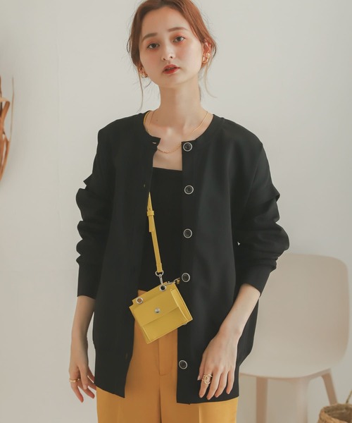 SENSE OF PLACE by URBAN RESEARCH（センスオブプレイスバイアーバンリサーチ）の「スウェットライクMALTI WAYカーディガン（カーディガン/ボレロ・レディース・キャメル/ライトベージュ/ブラック・ONE）」の17枚目の写真