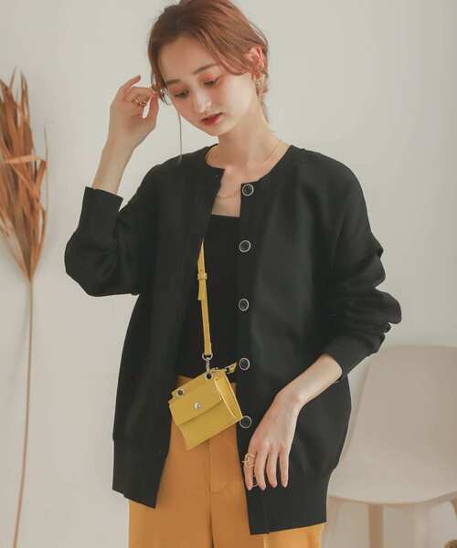 SENSE OF PLACE by URBAN RESEARCH（センスオブプレイスバイアーバンリサーチ）の「スウェットライクMALTI WAYカーディガン（カーディガン/ボレロ・レディース・キャメル/ライトベージュ/ブラック・ONE）」の18枚目の写真