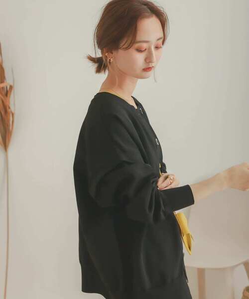 SENSE OF PLACE by URBAN RESEARCH（センスオブプレイスバイアーバンリサーチ）の「スウェットライクMALTI WAYカーディガン（カーディガン/ボレロ・レディース・キャメル/ライトベージュ/ブラック・ONE）」の21枚目の写真