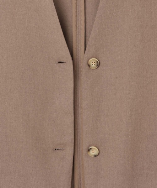 andme（アンドミー）の「レーヨンリネンVネックロングジレ（ベスト・レディース・ブラック/グレー系その他/ブラウン/キナリ/イエロー/レッド・M）」の17枚目の写真