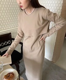 Didot.showroom | 《 2022 SS 新色追加 》waffle set op / ワッフル生地クロップドトップスSETワンピース(ワンピース)