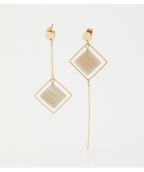 AZUL by moussy（アズールバイマウジー）の「ASYMMETRY MARBLE EARRINGS/アシンメトリーマーブルイヤリング（ピアス（両耳用）・レディース・ブラック系その他/ブラウン系その他/ベージュ系その他・FREE）」の6枚目の写真