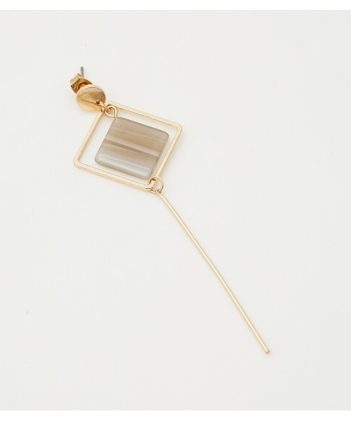 AZUL by moussy（アズールバイマウジー）の「ASYMMETRY MARBLE EARRINGS/アシンメトリーマーブルイヤリング（ピアス（両耳用）・レディース・ブラック系その他/ブラウン系その他/ベージュ系その他・FREE）」の9枚目の写真