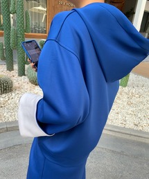 オーバーサイズパーカー+センタースリットスカートセットアップ