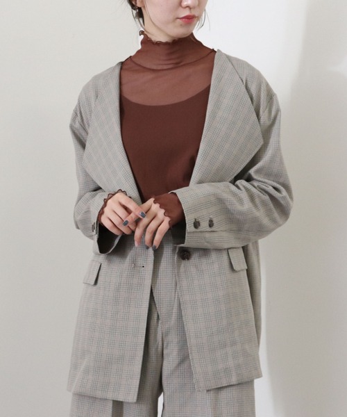 archives（アルシーヴ）の「ルーズネックカットTOPS（Tシャツ/カットソー・レディース・モカ/ブラック/シルバーグレー/アイボリー/イエロー/パープル/グレー/ラベンダー/ミント・MEDIUM）」の6枚目の写真