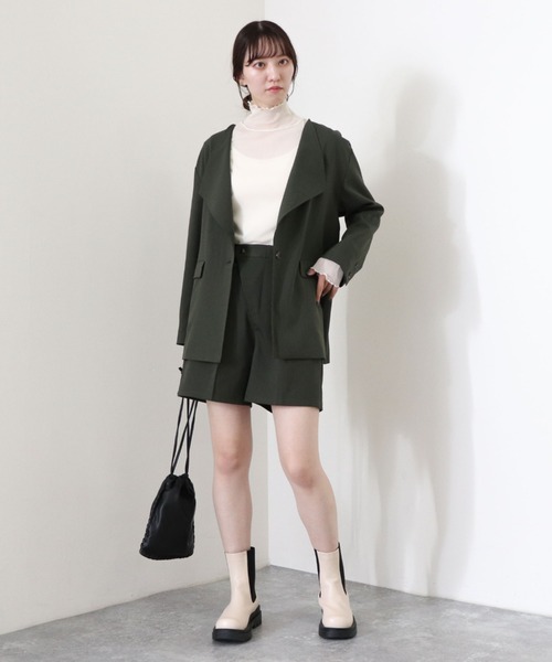 archives（アルシーヴ）の「ルーズネックカットTOPS（Tシャツ/カットソー・レディース・モカ/ブラック/シルバーグレー/アイボリー/イエロー/パープル/グレー/ラベンダー/ミント・MEDIUM）」の13枚目の写真