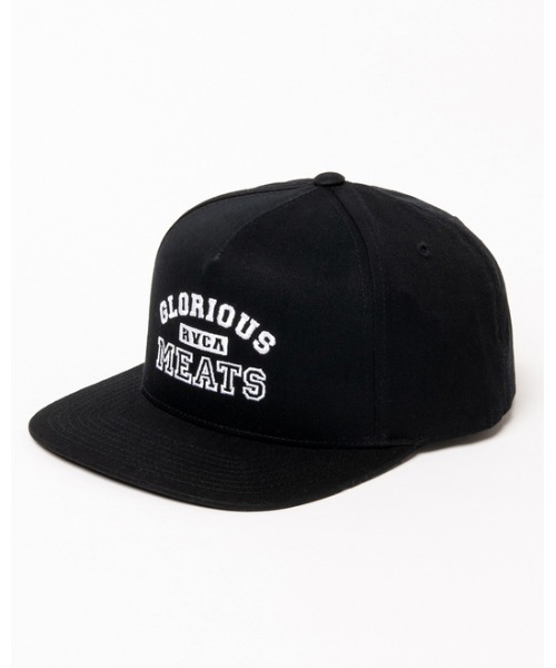 RVCA(ルーカ)の「RVCA メンズ 【MATTY MATHESON COLLECTION】 GLORIOUS MEATS SNAPBACK キャップ【2021年秋冬モデル】/ルーカ帽子(キャップ・メンズ・ブラック・FREE)」の1枚目の写真