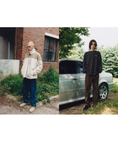 MAHAGRID（マハグリッド）の「【mahagrid】SERIF LOGO STRIPED LS TEE / マハグリッド セリフ ロゴ ストライプ ロングスリーブ Tシャツ（Tシャツ/カットソー・メンズ・ブラック/ネイビー/オリーブ・SMALL/MEDIUM/LARGE/X-LARGE）」の16枚目の写真