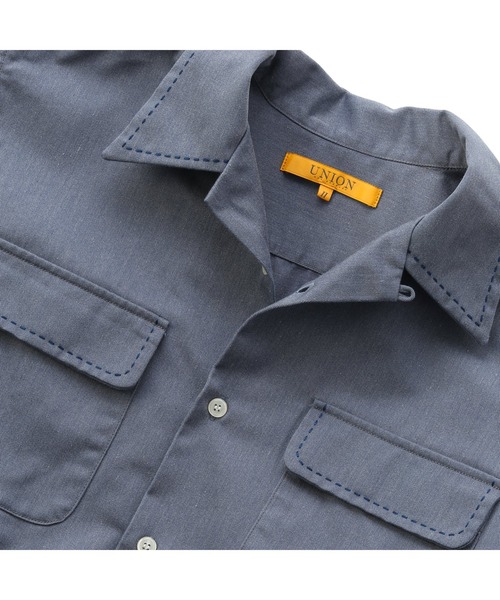 UNION（ユニオン）の「BUTTON DOWN L/SL SHIRTS/STITCH UNION ユニオン シャツ（シャツ/ブラウス・メンズ・ブラウン/グレー/ブルー・SMALL/MEDIUM/LARGE/X-LARGE）」の6枚目の写真